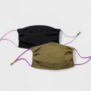 Bundle of 5 (2 packs) Adjustable Material Face Masks - Wild Fable Black/…